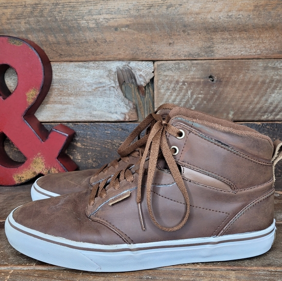 Vans Other - Vans Brown Leather All Weather Terrain High Tops